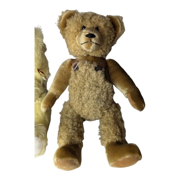 VTG 80s Yellow Mohair Grisly Teddy Bear from Germany And Bartons Creek Bear 13" - Picture 4 of 8